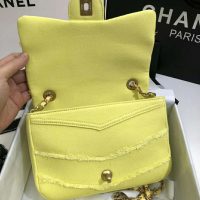 Chanel Women Small Flap Bag Denim & Gold-Tone Metal-Yellow