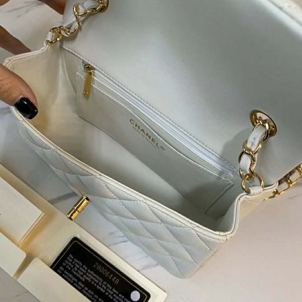 Chanel Women Small Flap Bag Grained Calfskin & Gold-Tone Metal (10)
