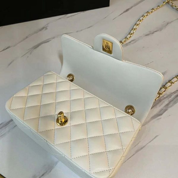 Chanel Women Small Flap Bag Grained Calfskin & Gold-Tone Metal (8)