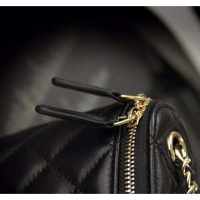 Chanel Women Small Mini Vanity with Classic Chain Lambskin-Black