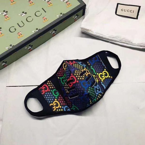 Gucci GG Unisex Disney Gucci Facial Mask Double G Supreme Canvas-Black