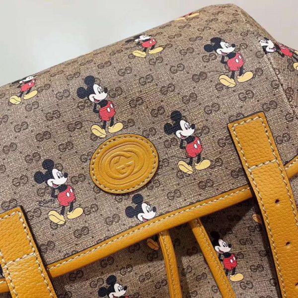 Gucci GG Unisex Disney x Gucci Medium Backpack BeigeEbony (6)