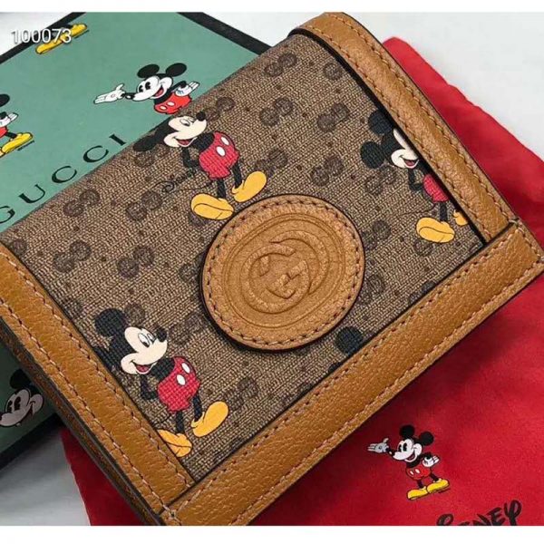 Gucci GG Unisex Disney x Gucci Wallet GG Supreme Canvas-Brown (11)