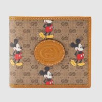 Gucci GG Unisex Disney x Gucci Wallet GG Supreme Canvas-Brown