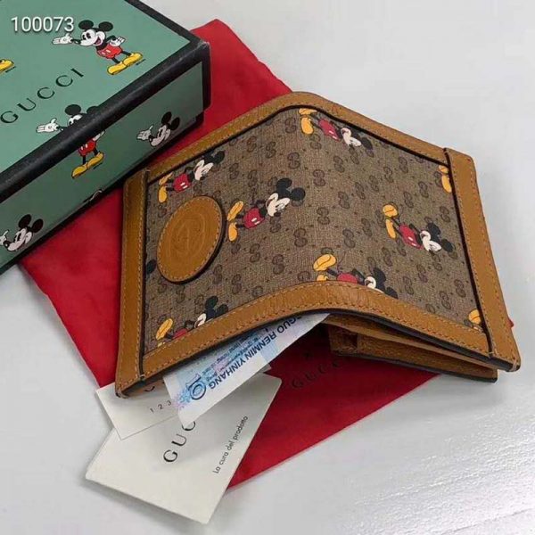 Gucci GG Unisex Disney x Gucci Wallet GG Supreme Canvas-Brown (8)