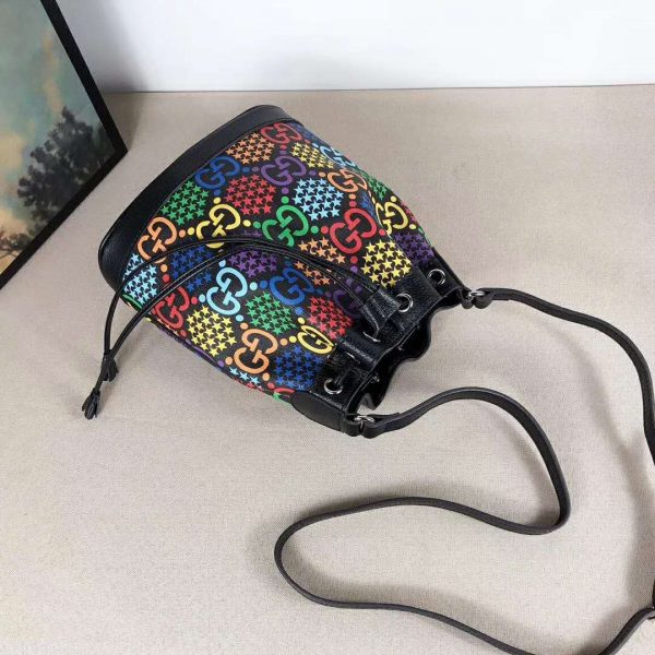 Gucci GG Unisex GG Psychedelic Bucket Bag Psychedelic Supreme Canvas (9)