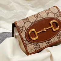 Gucci GG Unisex Gucci 1955 Horsebit Card Case Wallet Supreme Canvas