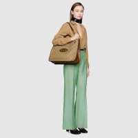 Gucci GG Unisex Gucci 1955 Horsebit Large Tote Bag-Brown