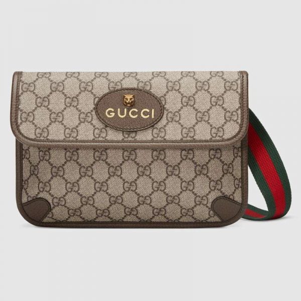 Gucci GG Unisex Neo Vintage GG Supreme Belt Bag-Beige