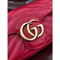 Gucci GG Women GG Marmont Matelassé Leather Super Mini Bag-Red