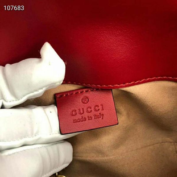 Gucci GG Women GG Marmont Matelassé Leather Super Mini Bag-Red (9)