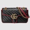 Gucci GG Women GG Marmont Small Shoulder Bag Black Leather