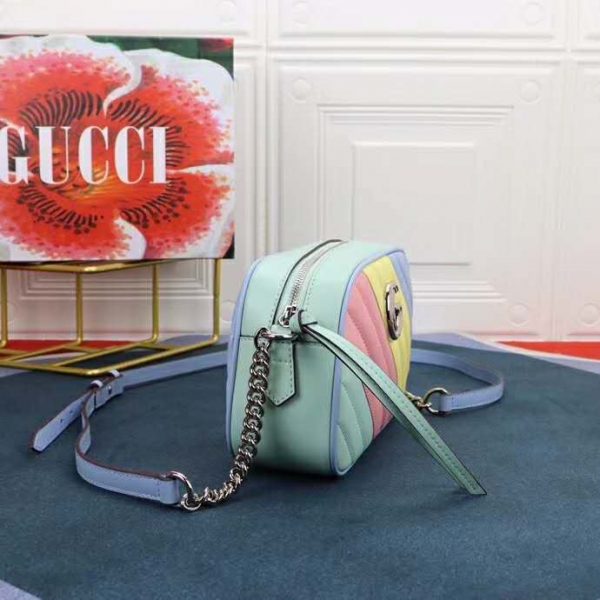 Gucci GG Women GG Marmont Small Shoulder Bag Diagonal Matelassé (4)