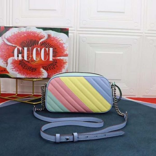Gucci GG Women GG Marmont Small Shoulder Bag Diagonal Matelassé (7)