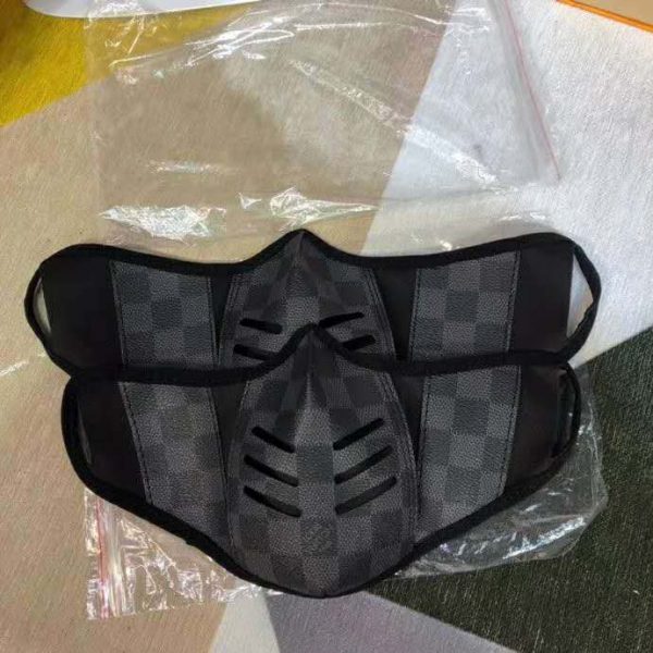 Louis Vuitton LV Unisex Facial Mask in Monogram Canvas-Black