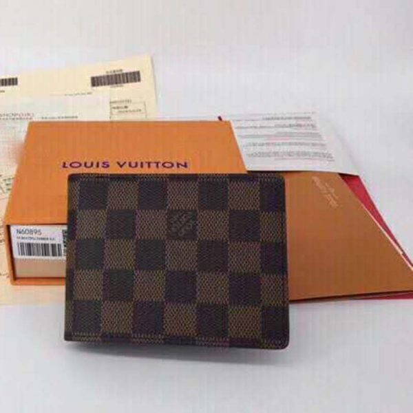 Louis Vuitton LV Unisex Multiple Wallet Damier Ebène Canvas-Brown (3)