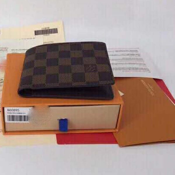 Louis Vuitton LV Unisex Multiple Wallet Damier Ebène Canvas-Brown (4)