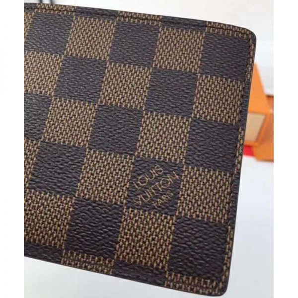 Louis Vuitton LV Unisex Multiple Wallet Damier Ebène Canvas-Brown (6)