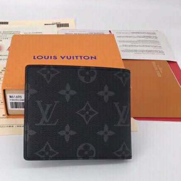 Louis Vuitton LV Unisex Multiple Wallet Monogram Eclipse Canvas-Grey (5)