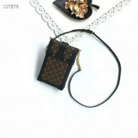 Louis Vuitton LV Unisex Vertical Trunk Pochette Monogram Coated Canvas