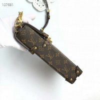 Louis Vuitton LV Unisex Vertical Trunk Pochette Monogram Coated Canvas-Brown