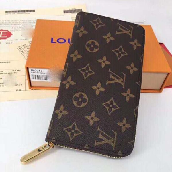 Louis Vuitton LV Unisex Zippy Organizer Wallet Historic Monogram Canvas (4)