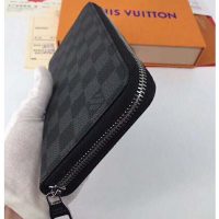 Louis Vuitton LV Unisex Zippy Vertical Wallet Damier Graphite Canvas