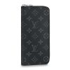 Louis Vuitton LV Unisex Zippy Vertical Wallet Monogram Eclipse Canvas