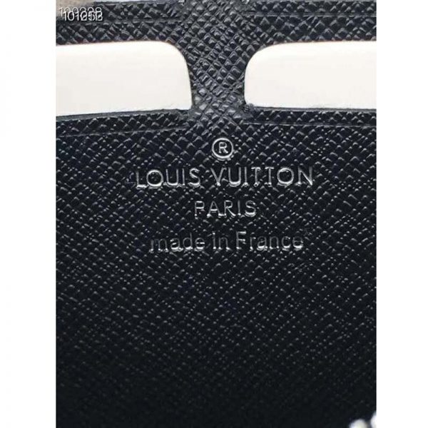 Louis Vuitton LV Unisex Zippy Vertical Wallet Monogram Eclipse Canvas (8)