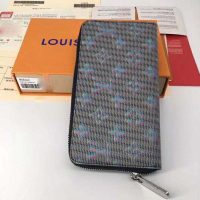 Louis Vuitton LV Unisex Zippy Wallet Monogram LV Pop Blue