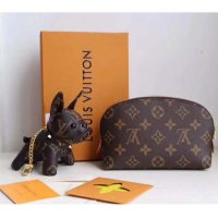 Louis Vuitton LV Women Cosmetic Pouch in Monogram Canvas-Brown (1)