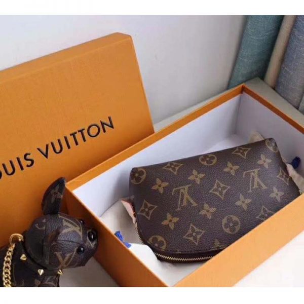 Louis Vuitton LV Women Cosmetic Pouch in Monogram Canvas-Brown (5)
