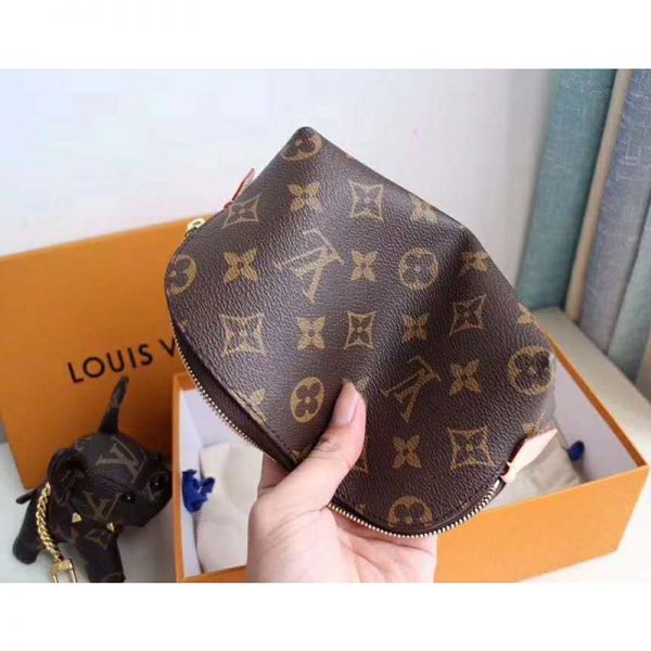 Louis Vuitton LV Women Cosmetic Pouch in Monogram Canvas-Brown (8)