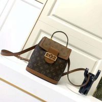 Louis Vuitton LV Women Dauphine Backpack PM Monogram Canvas-Brown