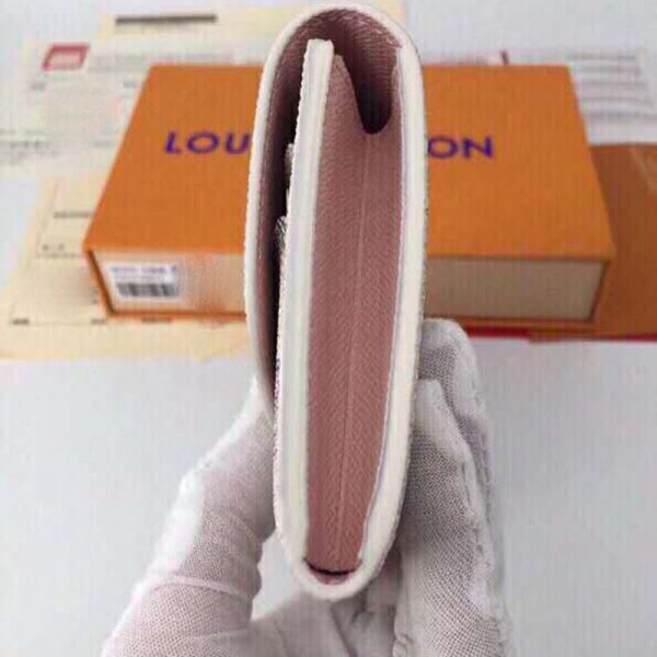 Louis Vuitton LV Women Emilie Wallet Damier Azur Canvas-Pink (6)