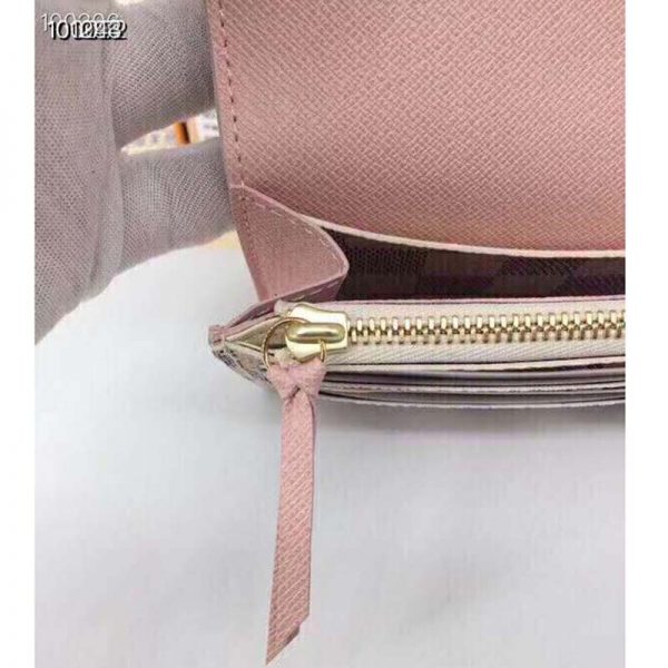 Louis Vuitton LV Women Emilie Wallet Damier Azur Canvas-Pink (7)