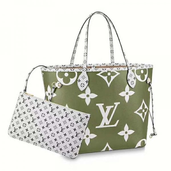 Louis Vuitton LV Women Neverfull MM Bag Monogram Canvas-Dark Green