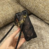 Louis Vuitton LV Women Petite Malle Handbag in Calfskin Leather-Brown