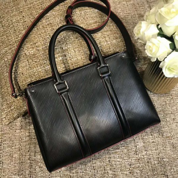 Louis Vuitton LV Women Soufflot MM in Epi Leather-Black (4)