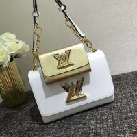 Louis Vuitton LV Women Twist PM and Twisty Epi leather-White