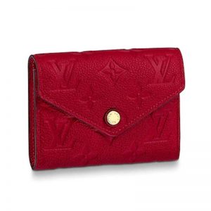 Louis Vuitton LV Women Victorine Wallet in Monogram Empreinte Leather-Red