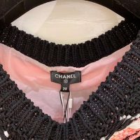 Chanel Women Dress Cotton & Viscose Pink White & Black