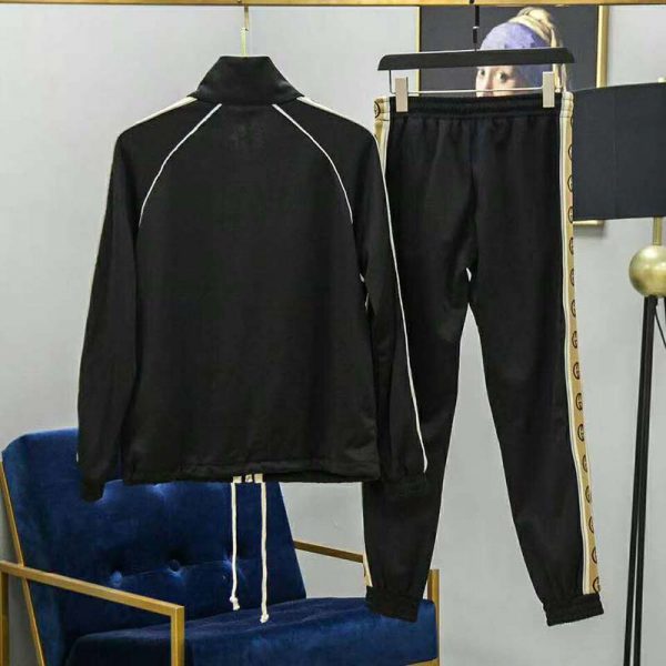 Gucci GG Men Oversize Technical Jersey Jacket Interlocking G-Black (5)