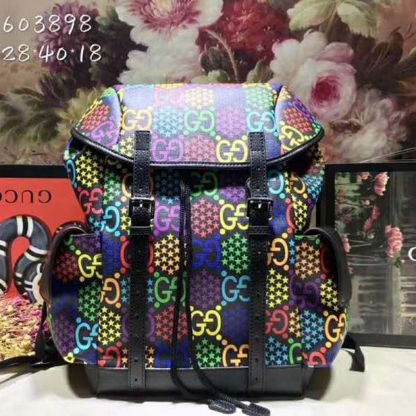 Gucci GG Unisex Medium GG Psychedelic Backpack Psychedelic Supreme Canvas (2)