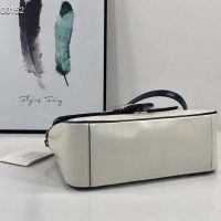 Gucci GG Women GG Marmont Mini Top Handle Bag-White