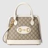 Gucci GG Women Gucci 1955 Horsebit Small Top Handle-White