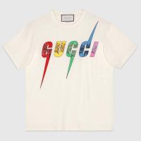 Gucci GG Women Oversize Cotton T-Shirt Gucci Blade-White