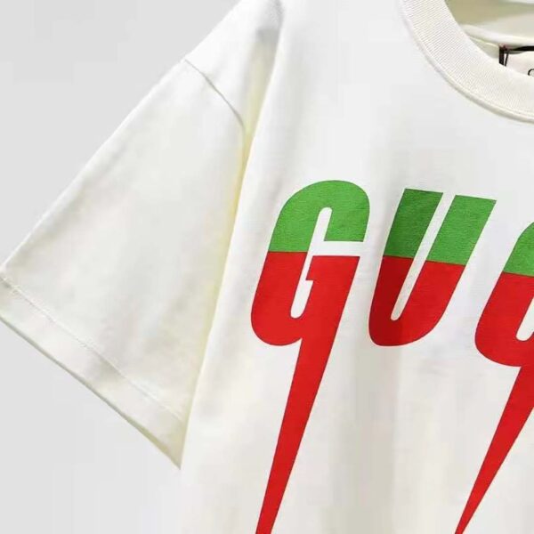Gucci GG Women Oversize Cotton T-Shirt Gucci Blade-White (6)