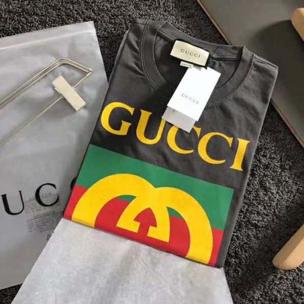Gucci GG Women Oversize T-Shirt with Gucci Logo-White (11)