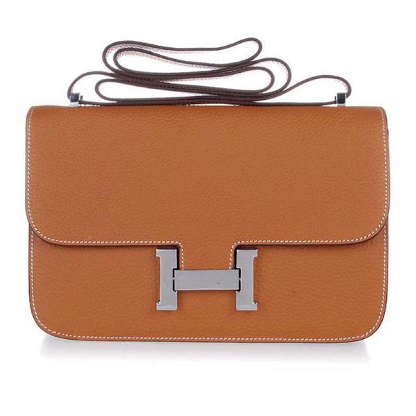 Hermes Constance Elan Leather Shoulder Bag in Epsom Leather-Brownder Bag in Epsom Leather-Brown (3)